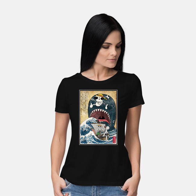 Goodbye Laboon Woodblock-Womens-Basic-Tee-DrMonekers