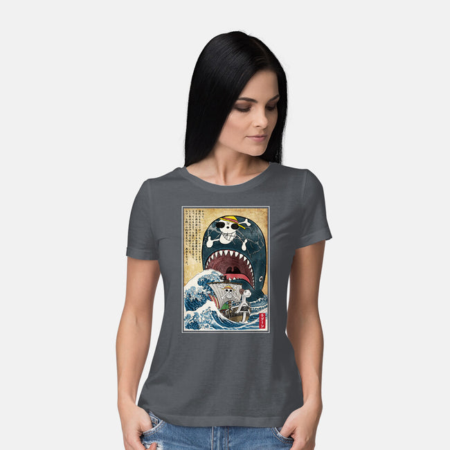 Goodbye Laboon Woodblock-Womens-Basic-Tee-DrMonekers