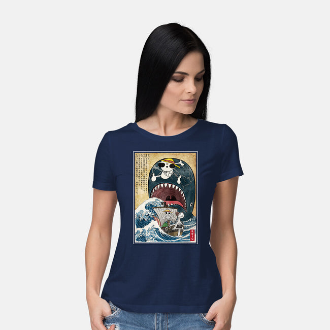 Goodbye Laboon Woodblock-Womens-Basic-Tee-DrMonekers