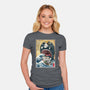 Goodbye Laboon Woodblock-Womens-Fitted-Tee-DrMonekers