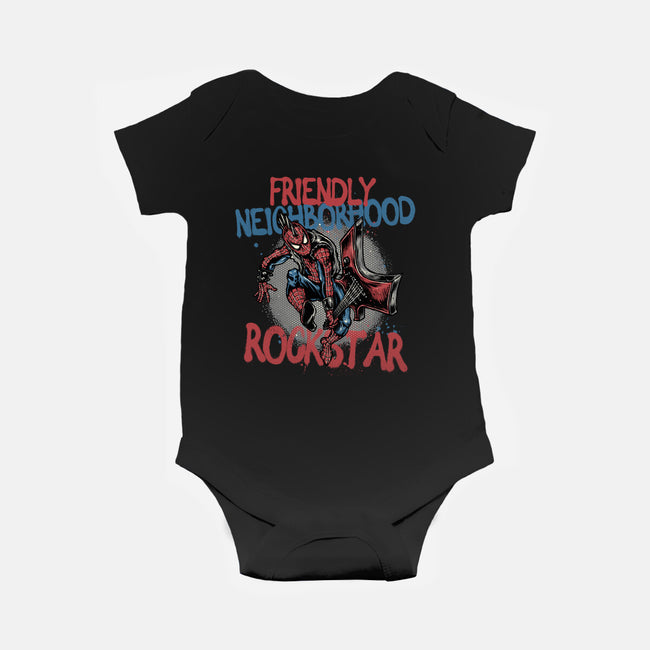 Friendly Neighborhood Rockstar-Baby-Basic-Onesie-glitchygorilla