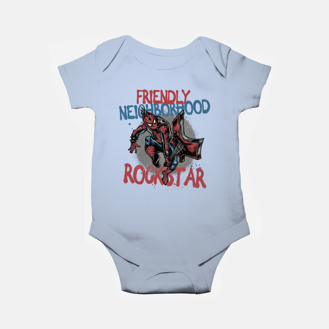 Friendly Neighborhood Rockstar-Baby-Basic-Onesie-glitchygorilla