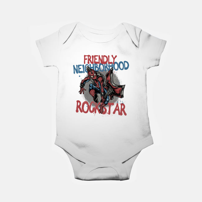 Friendly Neighborhood Rockstar-Baby-Basic-Onesie-glitchygorilla