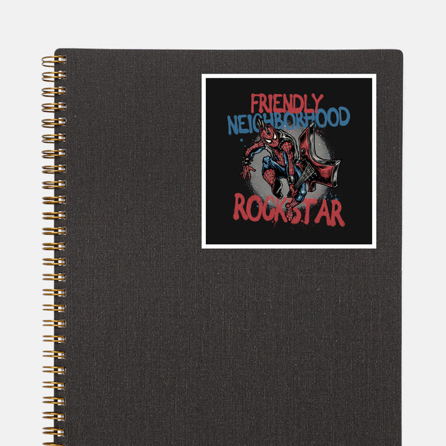 Friendly Neighborhood Rockstar-None-Glossy-Sticker-glitchygorilla