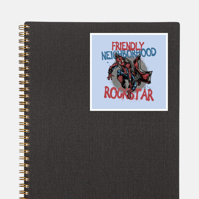 Friendly Neighborhood Rockstar-None-Glossy-Sticker-glitchygorilla