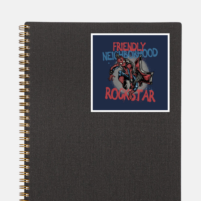 Friendly Neighborhood Rockstar-None-Glossy-Sticker-glitchygorilla