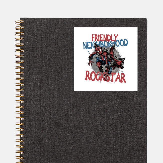 Friendly Neighborhood Rockstar-None-Glossy-Sticker-glitchygorilla