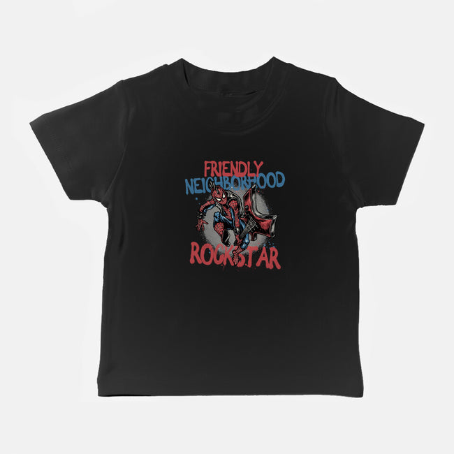 Friendly Neighborhood Rockstar-Baby-Basic-Tee-glitchygorilla