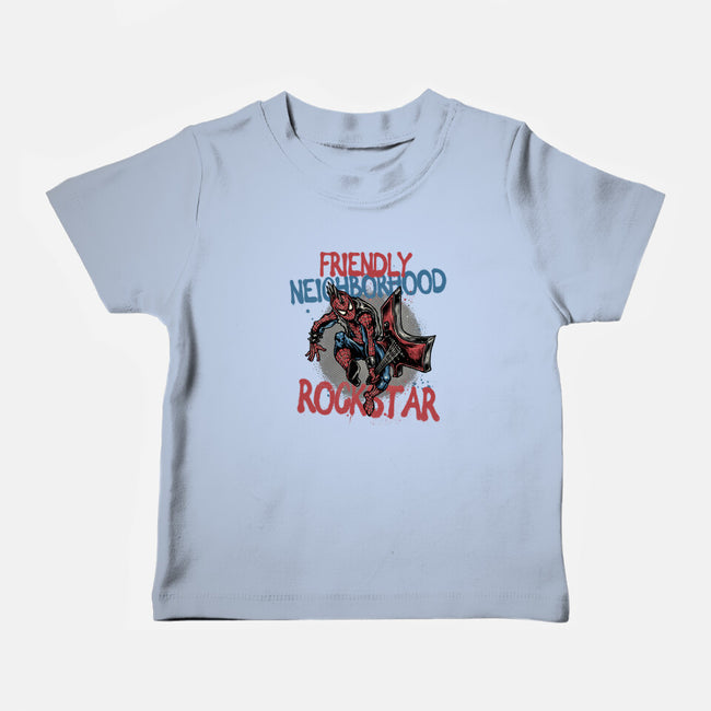 Friendly Neighborhood Rockstar-Baby-Basic-Tee-glitchygorilla