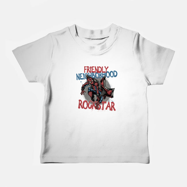 Friendly Neighborhood Rockstar-Baby-Basic-Tee-glitchygorilla