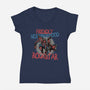 Friendly Neighborhood Rockstar-Womens-V-Neck-Tee-glitchygorilla