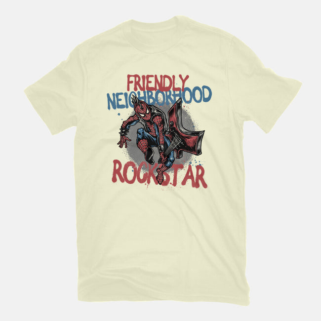 Friendly Neighborhood Rockstar-Mens-Basic-Tee-glitchygorilla