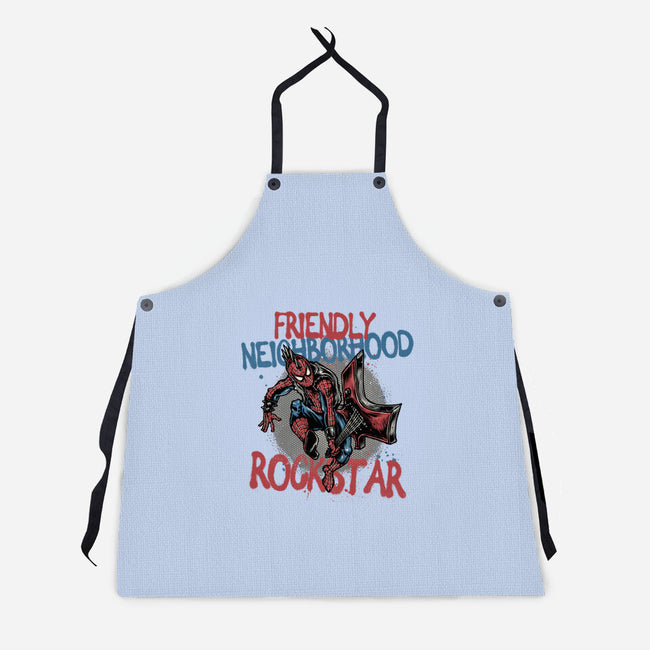 Friendly Neighborhood Rockstar-Unisex-Kitchen-Apron-glitchygorilla