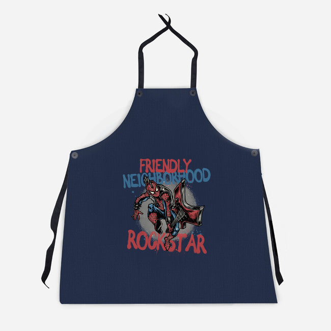 Friendly Neighborhood Rockstar-Unisex-Kitchen-Apron-glitchygorilla