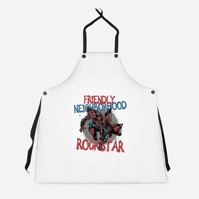 Friendly Neighborhood Rockstar-Unisex-Kitchen-Apron-glitchygorilla
