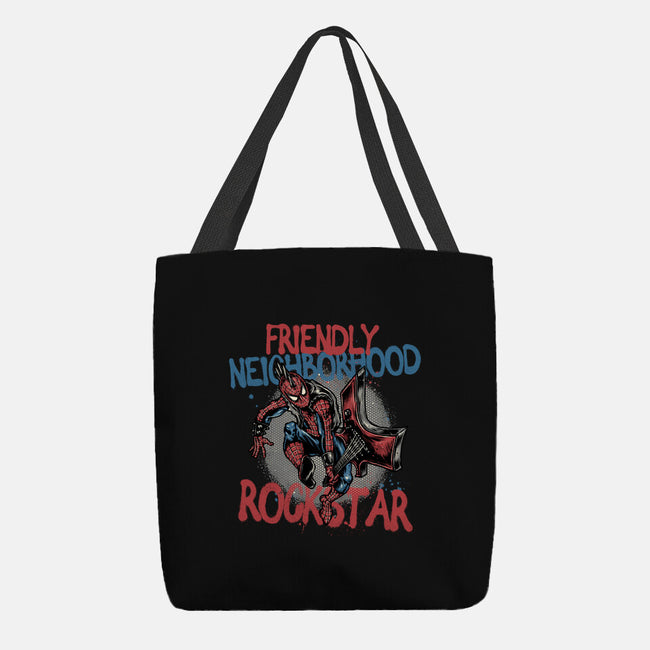 Friendly Neighborhood Rockstar-None-Basic Tote-Bag-glitchygorilla