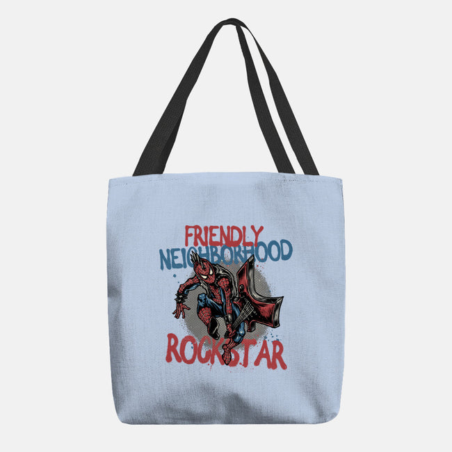 Friendly Neighborhood Rockstar-None-Basic Tote-Bag-glitchygorilla
