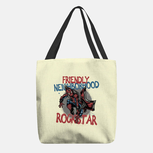 Friendly Neighborhood Rockstar-None-Basic Tote-Bag-glitchygorilla