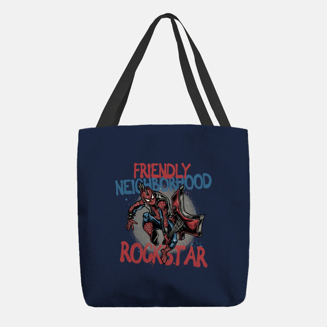 Friendly Neighborhood Rockstar-None-Basic Tote-Bag-glitchygorilla