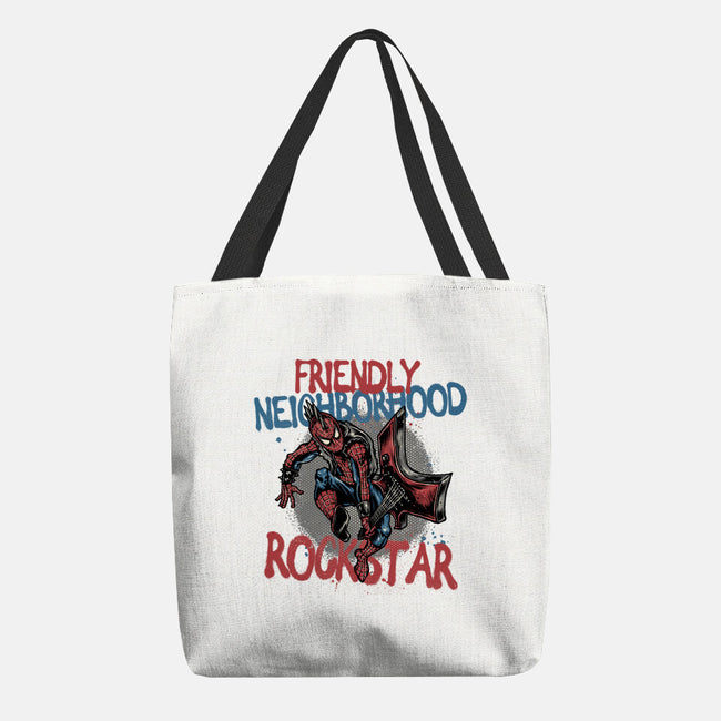 Friendly Neighborhood Rockstar-None-Basic Tote-Bag-glitchygorilla