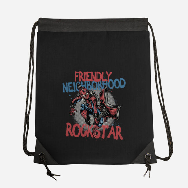 Friendly Neighborhood Rockstar-None-Drawstring-Bag-glitchygorilla