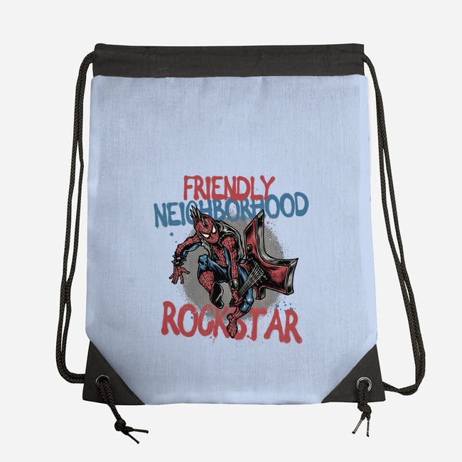 Friendly Neighborhood Rockstar-None-Drawstring-Bag-glitchygorilla