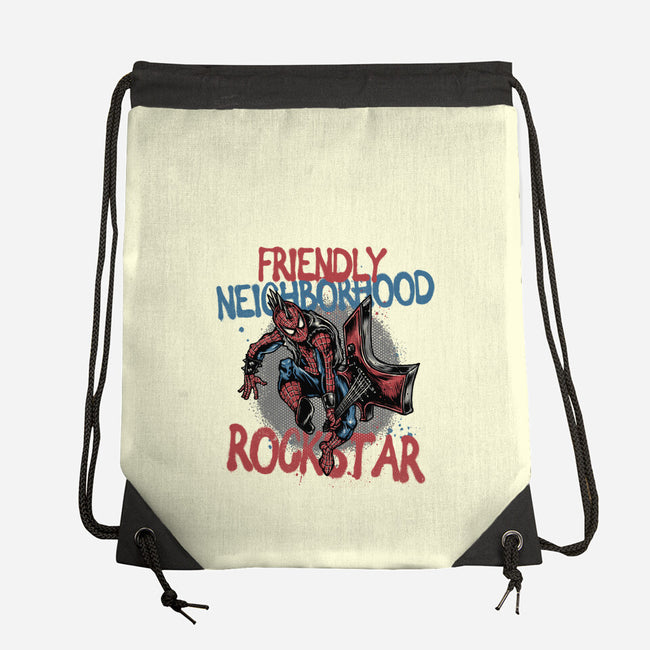 Friendly Neighborhood Rockstar-None-Drawstring-Bag-glitchygorilla