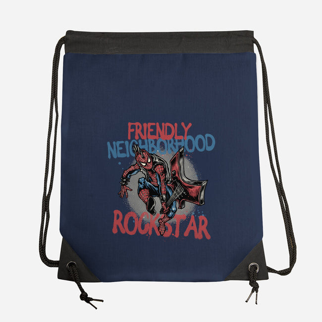 Friendly Neighborhood Rockstar-None-Drawstring-Bag-glitchygorilla