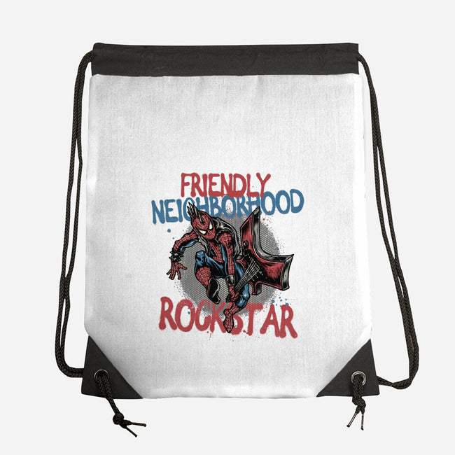 Friendly Neighborhood Rockstar-None-Drawstring-Bag-glitchygorilla