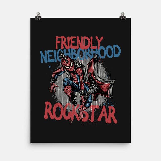Friendly Neighborhood Rockstar-None-Matte-Poster-glitchygorilla