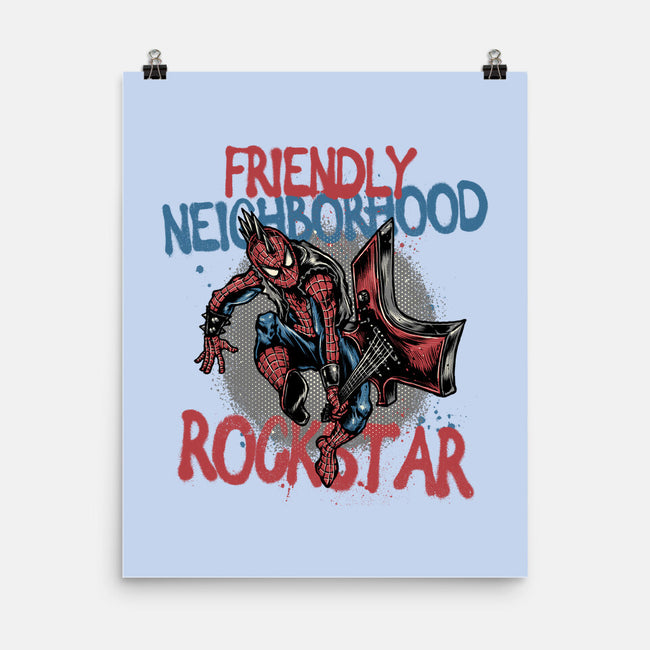 Friendly Neighborhood Rockstar-None-Matte-Poster-glitchygorilla