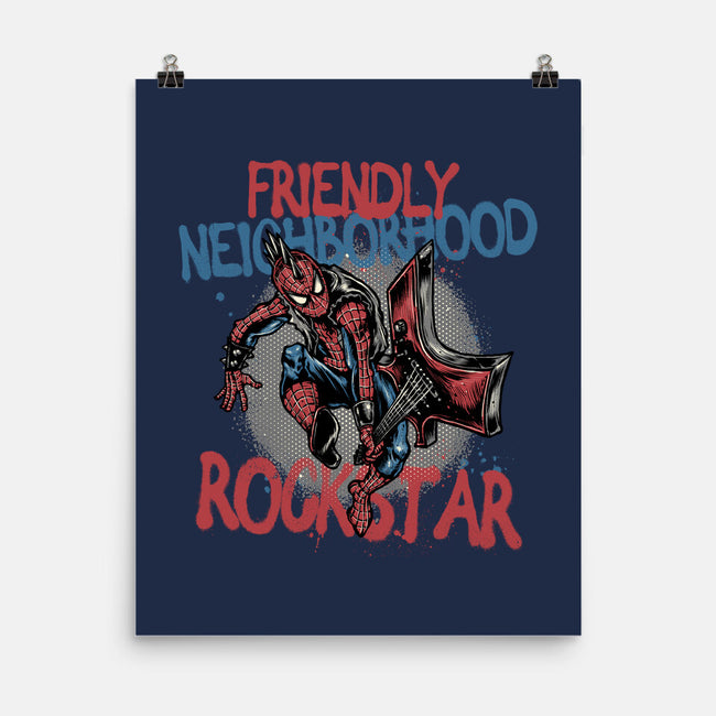 Friendly Neighborhood Rockstar-None-Matte-Poster-glitchygorilla