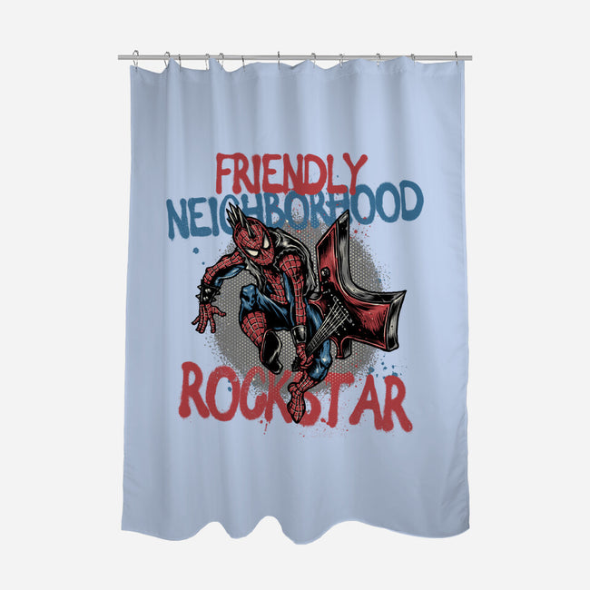 Friendly Neighborhood Rockstar-None-Polyester-Shower Curtain-glitchygorilla