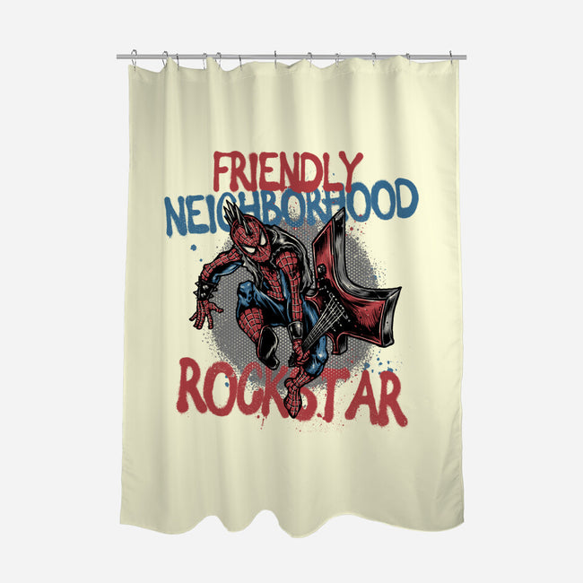 Friendly Neighborhood Rockstar-None-Polyester-Shower Curtain-glitchygorilla