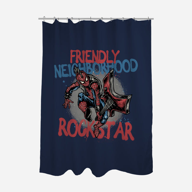 Friendly Neighborhood Rockstar-None-Polyester-Shower Curtain-glitchygorilla