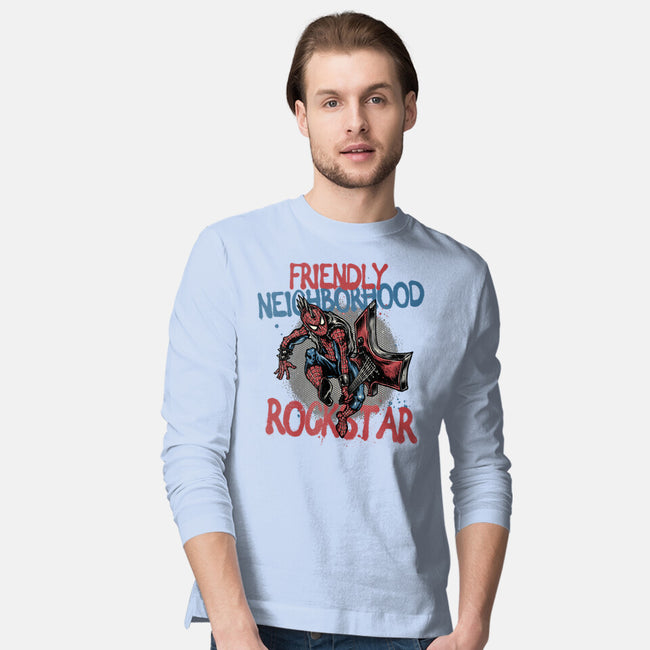 Friendly Neighborhood Rockstar-Mens-Long Sleeved-Tee-glitchygorilla
