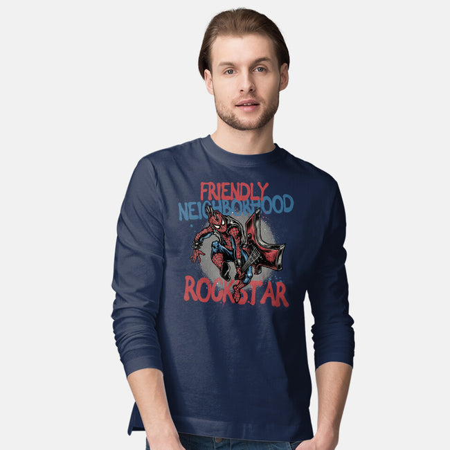 Friendly Neighborhood Rockstar-Mens-Long Sleeved-Tee-glitchygorilla