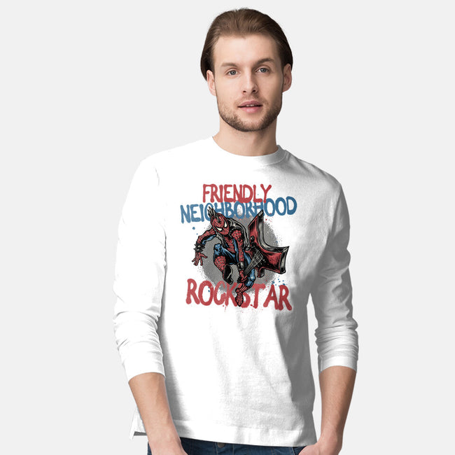 Friendly Neighborhood Rockstar-Mens-Long Sleeved-Tee-glitchygorilla