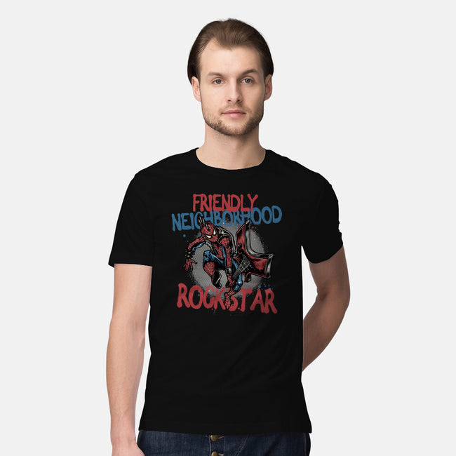 Friendly Neighborhood Rockstar-Mens-Premium-Tee-glitchygorilla