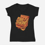 Pupeyes Cute Dogs-Womens-V-Neck-Tee-tobefonseca