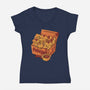 Pupeyes Cute Dogs-Womens-V-Neck-Tee-tobefonseca