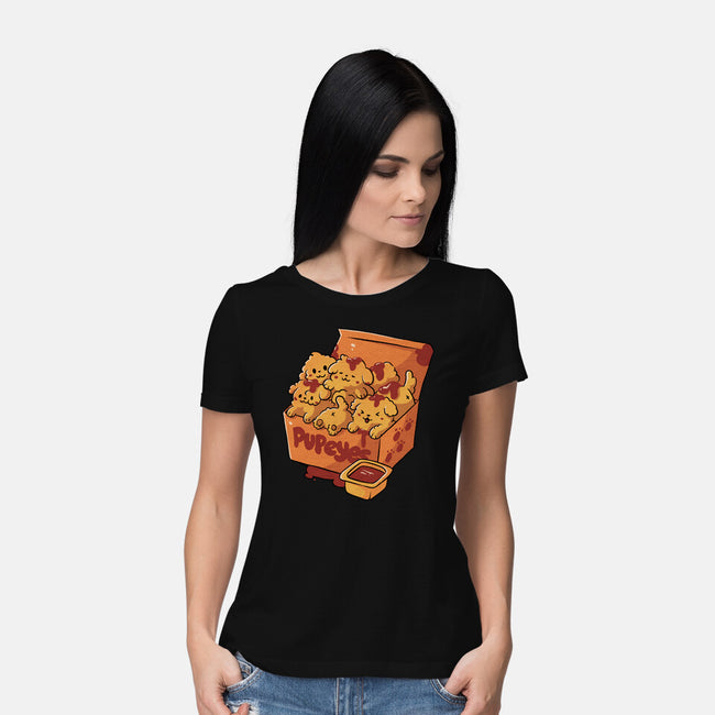 Pupeyes Cute Dogs-Womens-Basic-Tee-tobefonseca