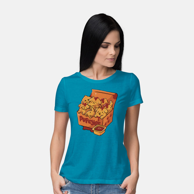 Pupeyes Cute Dogs-Womens-Basic-Tee-tobefonseca