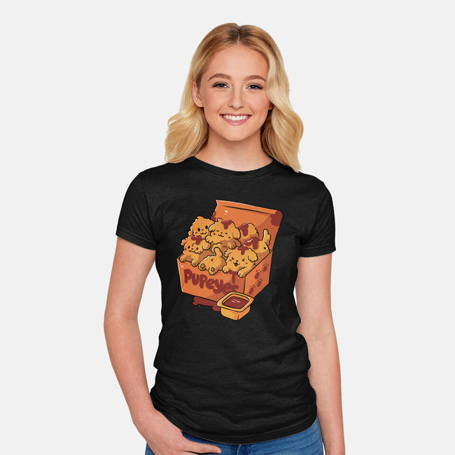 Pupeyes Cute Dogs-Womens-Fitted-Tee-tobefonseca