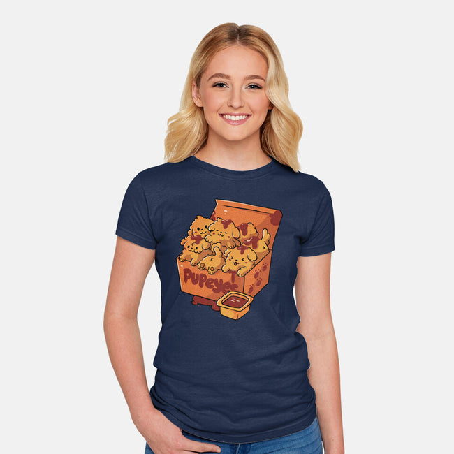 Pupeyes Cute Dogs-Womens-Fitted-Tee-tobefonseca