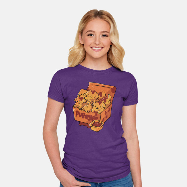 Pupeyes Cute Dogs-Womens-Fitted-Tee-tobefonseca