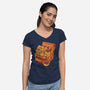 Pupeyes Cute Dogs-Womens-V-Neck-Tee-tobefonseca