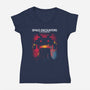 Space Encounters-Womens-V-Neck-Tee-piercek26