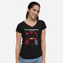Space Encounters-Womens-V-Neck-Tee-piercek26