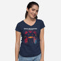 Space Encounters-Womens-V-Neck-Tee-piercek26